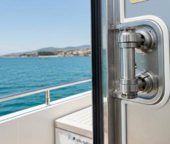 Ship ladder handrail